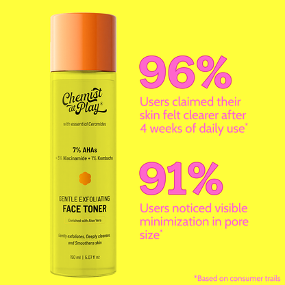 Chemist At Play Glycolic Acid Face Toner for Gentle Exfoliation & Skin Hydration- 150ml