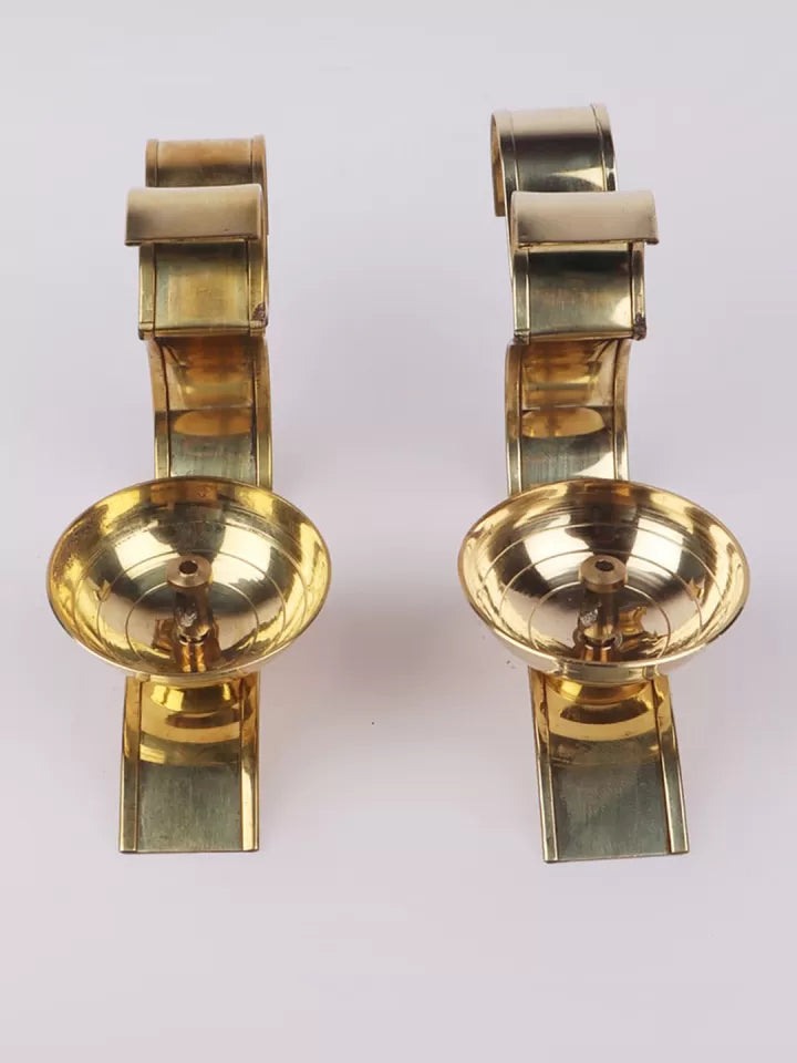 Dhevu Brass Set Of 2 OM Diya