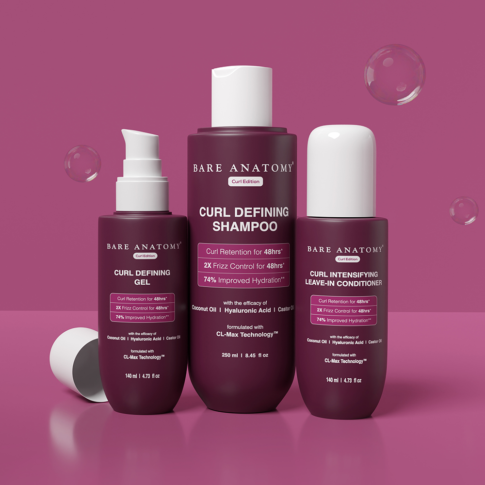 Bare Anatomy Curl Defining Kit - (Shampoo | Leave in Conditioner | Gel)