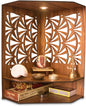 Wooden Pooja Stand Mandir for Home for Office (H- 17, L- 10, W-15 Inch)