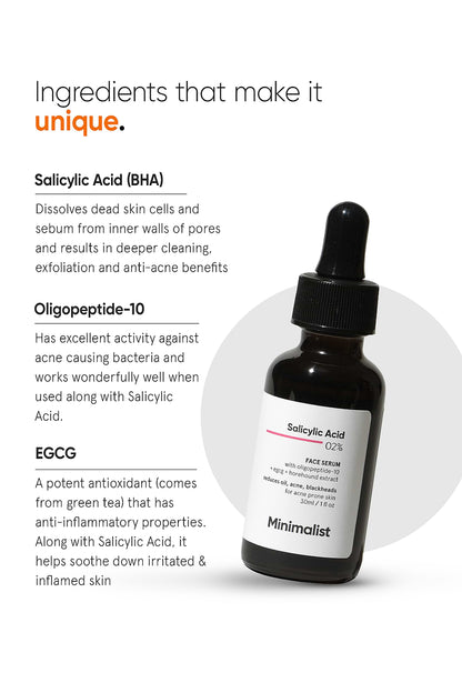 Minimalist Salicylic Acid 2% Face Serum 30ML