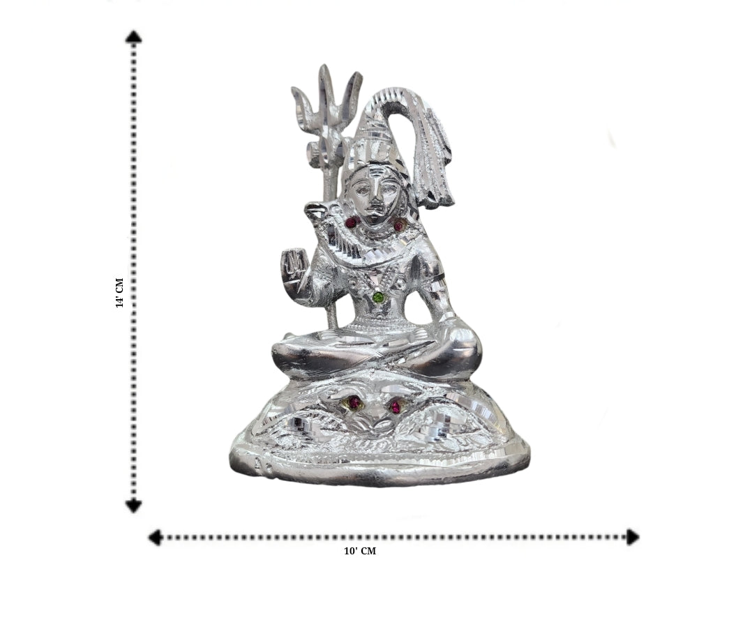 White Metal Lord Shiva Murti