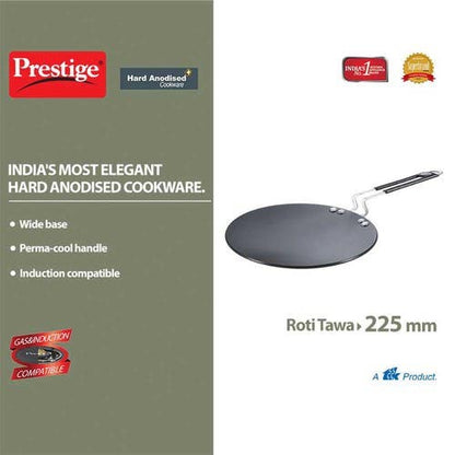 Prestige Hard Anodised Plus Gas and Induction Compatible Roti Tawa, (35035)