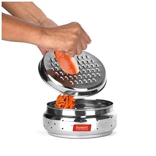 Sumeet Stainless Steel Vegetable Grater With Storage Container