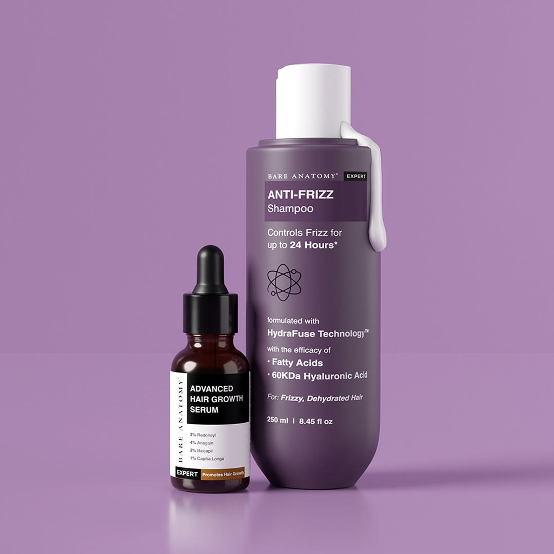 Bare Anatomy Hair Growth Serum & Anti-Frizz Shampoo Combo