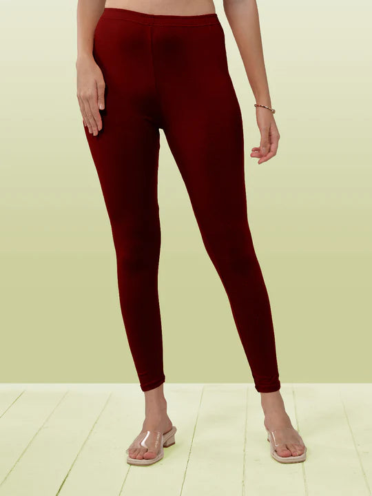 Lyra Red Ankle Length Leggings