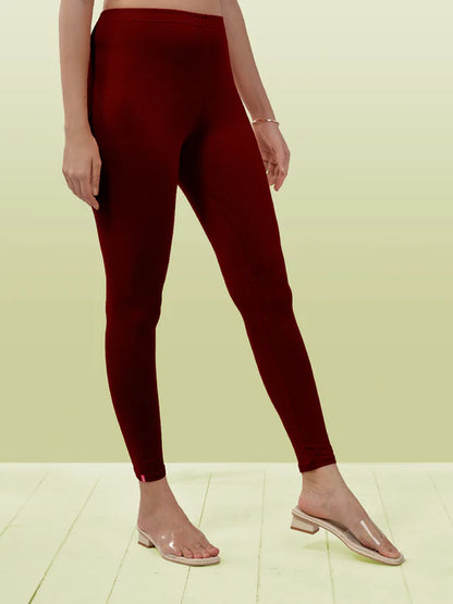 Lyra Red Ankle Length Leggings