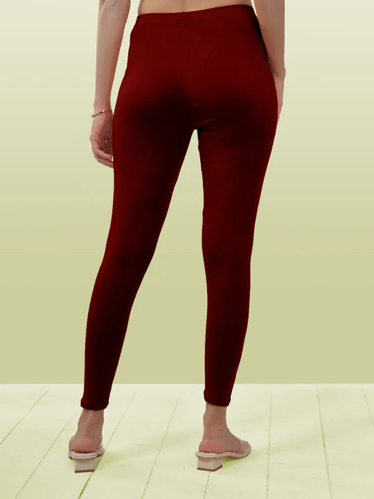 Lyra Red Ankle Length Leggings