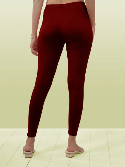 Lyra Red Ankle Length Leggings