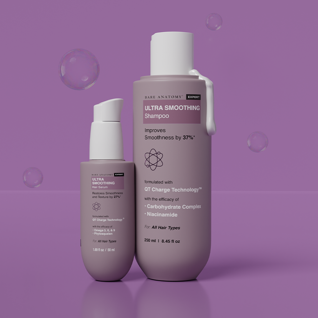 Bare Anatomy Ultra Smoothing Shampoo & Serum Combo for Hair Smoothness