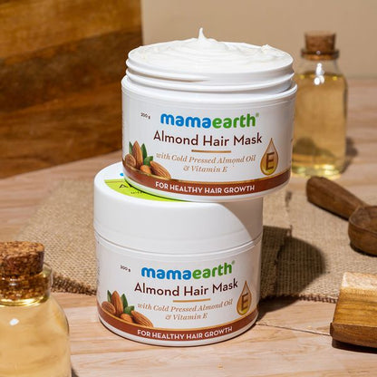 Mamaearth Mamaearth Almond Hair Mask with Cold Pressed Almond Oil & Vitamin E for Healthy Hair Growth- 200 g