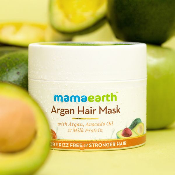 Mamaearth Argan Hair Mask with Argan, Avocado Oil, and Milk Protein for Frizz-free and Stronger Hair-200ml