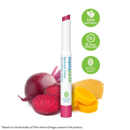 Mamaearth Beetroot Tinted 100% Natural Lip Balm with Beetroot and Beeswax for Soft & Supple Lips - 2 g