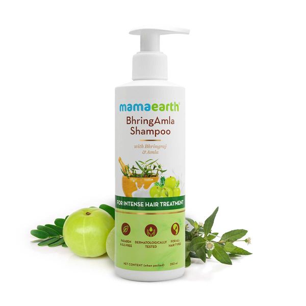 Mamaearth BhringAmla Shampoo with Bhringraj and Amla for Intense Hair Treatment - 250 ml