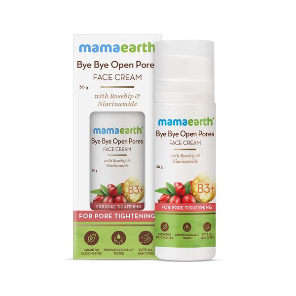 Mamaearth Bye Bye Open Pores Face Cream with Rosehip & Niacinamide For Pore Tightening – 30 g