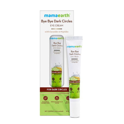 Mamaearth Bye Bye Dark Circles Eye Cream with Cucumber and Peptides for Dark Circles - 20ml