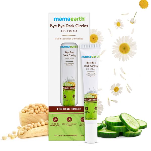 Mamaearth Bye Bye Dark Circles Eye Cream with Cucumber and Peptides for Dark Circles - 20ml