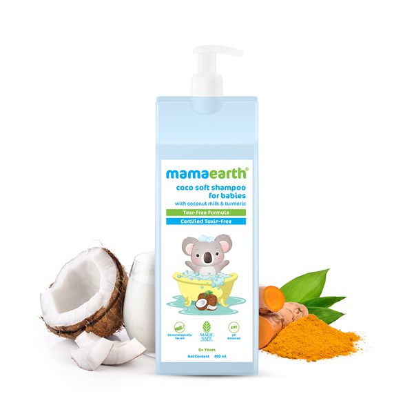 Mamaearth Coco Soft Shampoo with Coconut Milk & Turmeric for Gentle Cleansing - 400 ml