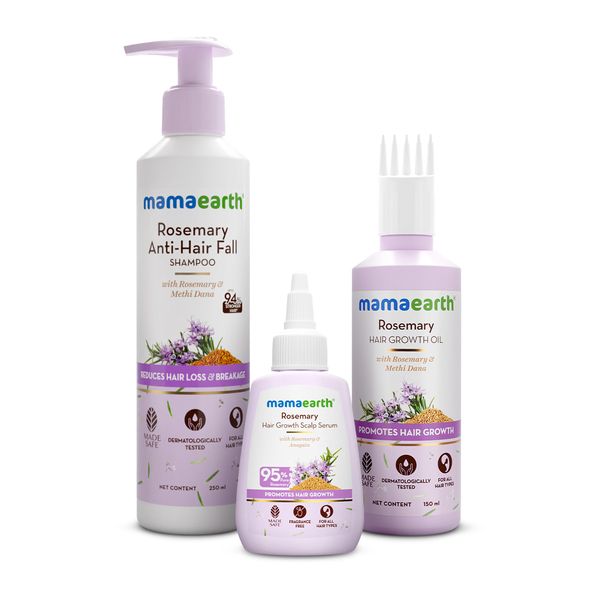 Mamaearth Rosemary Hair Strengthening Combo - 250ml + 150ml + 50ml