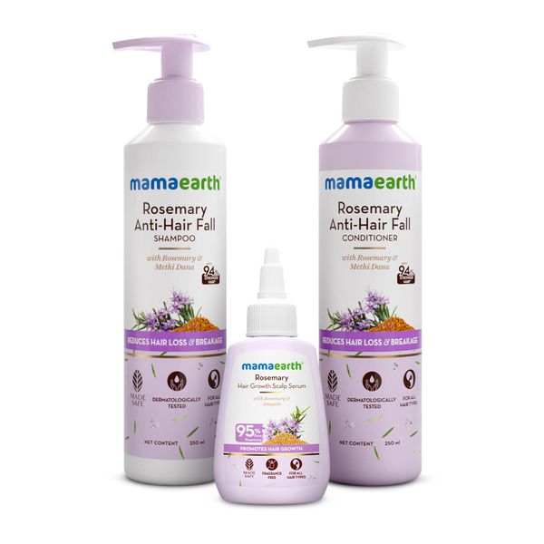 Mamaearth Rosemary Hair Growth Boosting Combo - 250ml + 250ml + 50ml