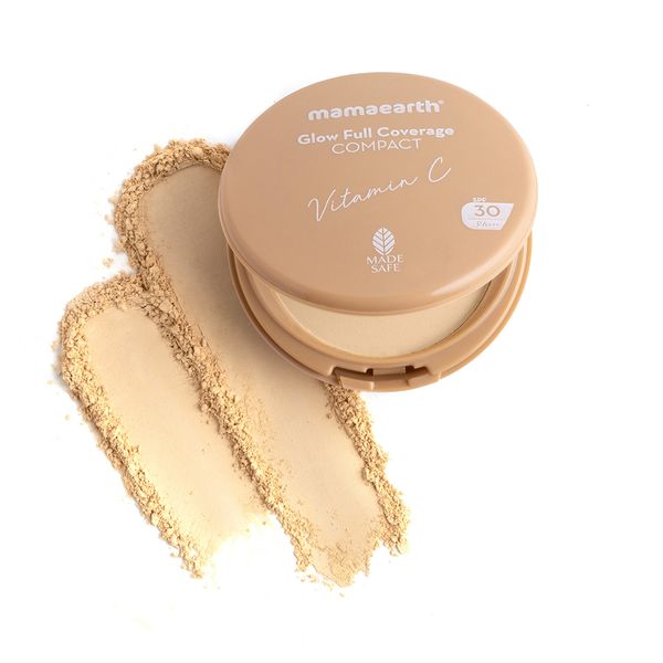 Mamaearth Glow Full Coverage Compact With SPF 30 - 9g | Crème Glow