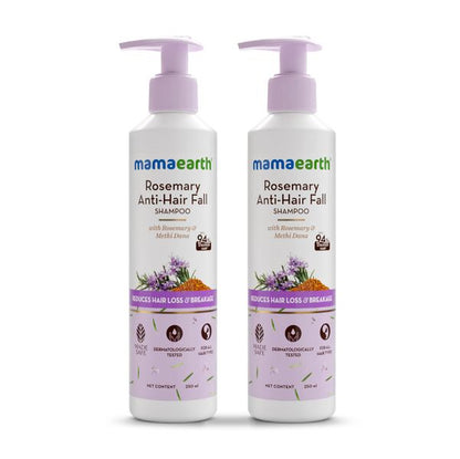 Mamaearth Rosemary Anti-Hair Fall Shampoo with Rosemary & Methi Dana for Reducing Hair Loss & Breakage - 250 ml (Pack of 2)