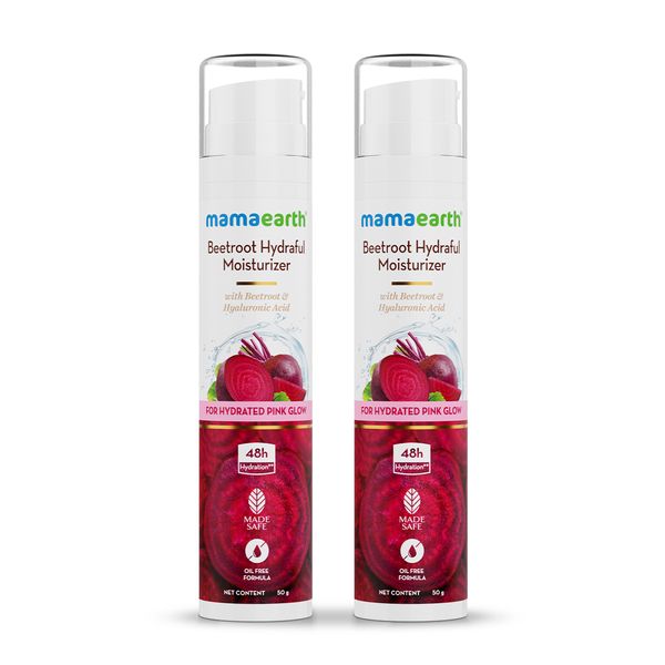 Mamaearth Beetroot Hydraful Moisturizer With Beetroot & Hyaluronic Acid - 50 ml (Pack of 2)