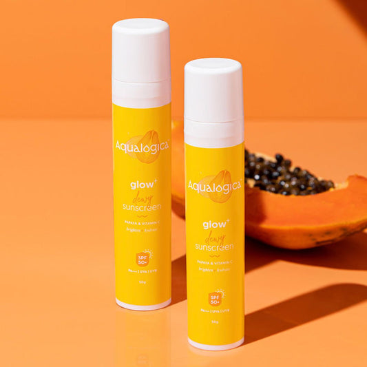 Aqualogica Glow+ Dewy Sunscreen - 50g (Pack of 2)