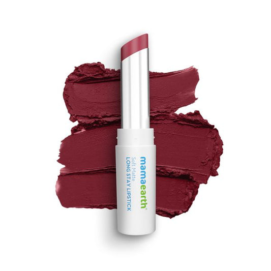 Mamaearth Soft Matte Long Stay Lipstick - Grape Wine - 3.5 g