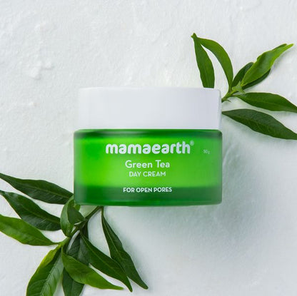 Mamaearth Green Tea Day Cream With Green Tea & Collagen For Open Pores - 50 g