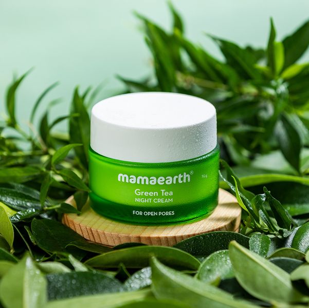 Mamaearth Green Tea Night Cream With Green Tea & Collagen For Open Pores - 50 g