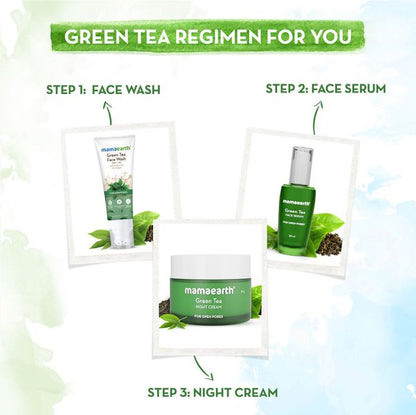 Mamaearth Green Tea Night Cream With Green Tea & Collagen For Open Pores - 50 g