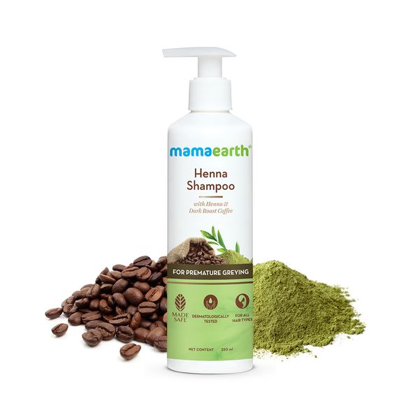 Mamaearth Henna Shampoo with Henna and Deep Roast Coffee for Premature Greying - 250 ml