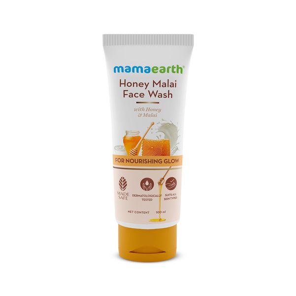 Mamaearth Honey Malai Face Wash with Honey & Malai For Nourishing Glow - 100 ml