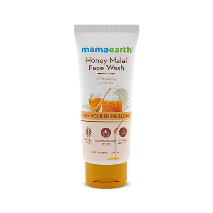 Mamaearth Honey Malai Face Wash with Honey & Malai For Nourishing Glow - 100 ml