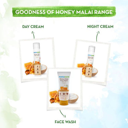 Mamaearth Honey Malai Night Cream with Honey & Malai for Nourishing Glow - 50 g