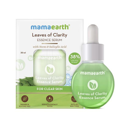 Mamaearth Leaves of Clarity Essence Serum with Neem & Salicylic Acid for Clear Skin– 30 ml