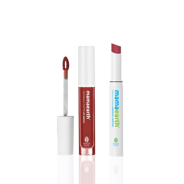 Mamaearth The Nude Edit Lipstick Combo - 3ml + 2gm