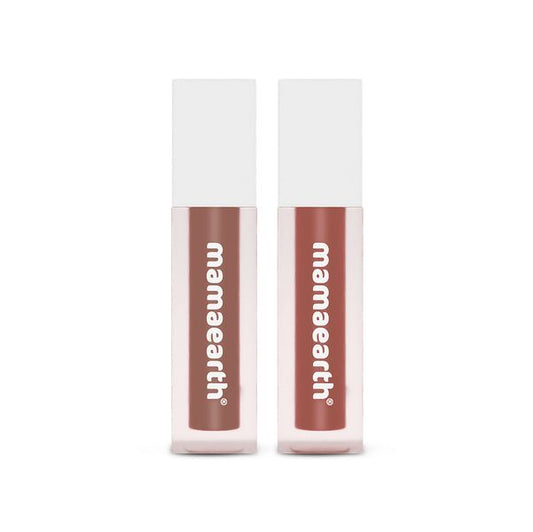 Mamaearth Feather Light Liquid Matte Mini Lipstick Duo(1.2 ml X 2)