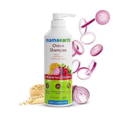 Mamaearth Mamaearth Onion Shampoo for Hair Growth & Hair Fall Control with Onion & Plant Keratin - 600 ml