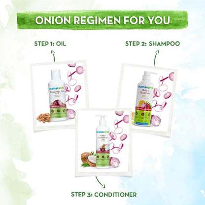 Mamaearth Mamaearth Onion Shampoo for Hair Growth & Hair Fall Control with Onion & Plant Keratin - 600 ml