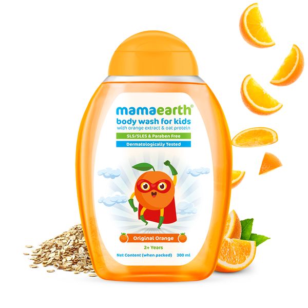 Mamaearth Original Orange Body Wash For Kids with Orange and Oat Protein - 300 ml