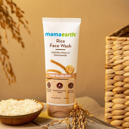 Mamaearth Rice Face Wash With Rice Water & Niacinamide for Glass Skin - 100 ml