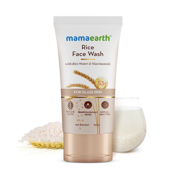 Mamaearth Rice Face Wash With Rice Water & Niacinamide for Glass Skin - 150 ml