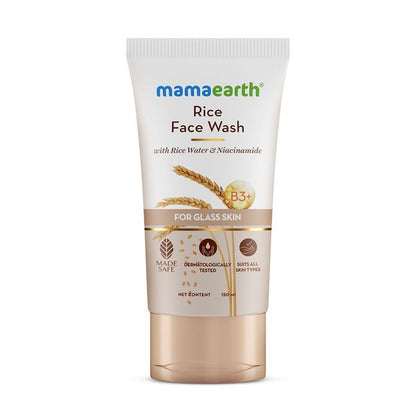 Mamaearth Rice Face Wash With Rice Water & Niacinamide for Glass Skin - 150 ml