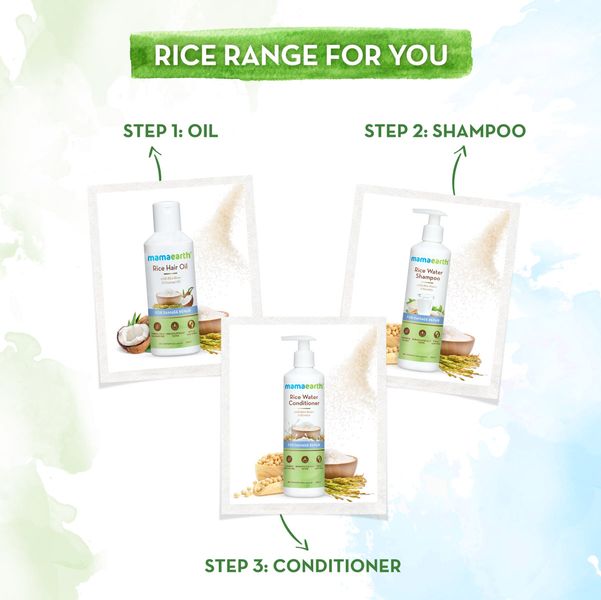 Mamaearth Rice Water Conditioner with Rice Water and Keratin for Damaged, Dry and Frizzy Hair - 250 ml