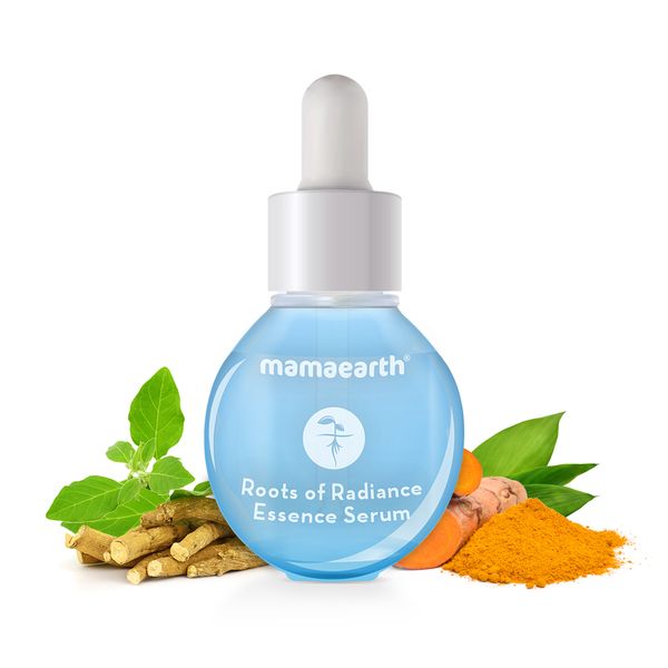 Mamaearth Roots of Radiance Essence Serum with Ashwagandha & Turmeric for Radiant Skin – 30 ml