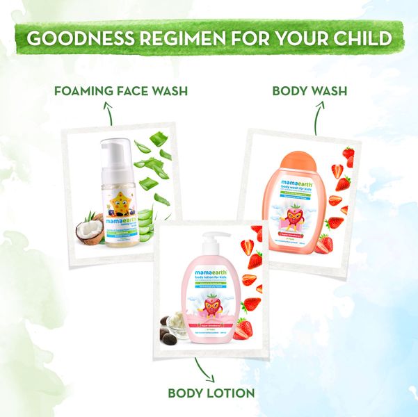 Mamaearth Super Strawberry Body Lotion for Kids With Strawberry & Shea Butter - 400 ml