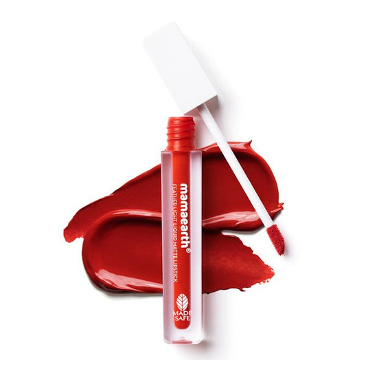 Mamaearth Feather Light Liquid Matte Lipstick - Red Cranberry - 3.5ml