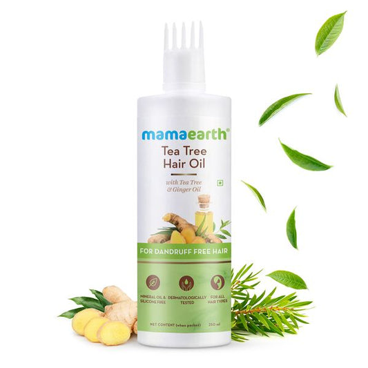 Mamaearth Tea Tree Hair Oil with Tea Tree and Ginger Oil for Dandruff Free Hair - 250ml